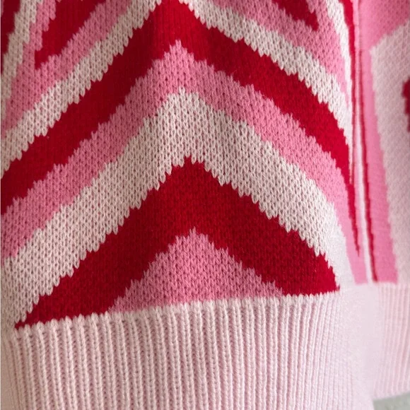 SHEIN Pink and Red Knit Sweater - Picture 7 of 13